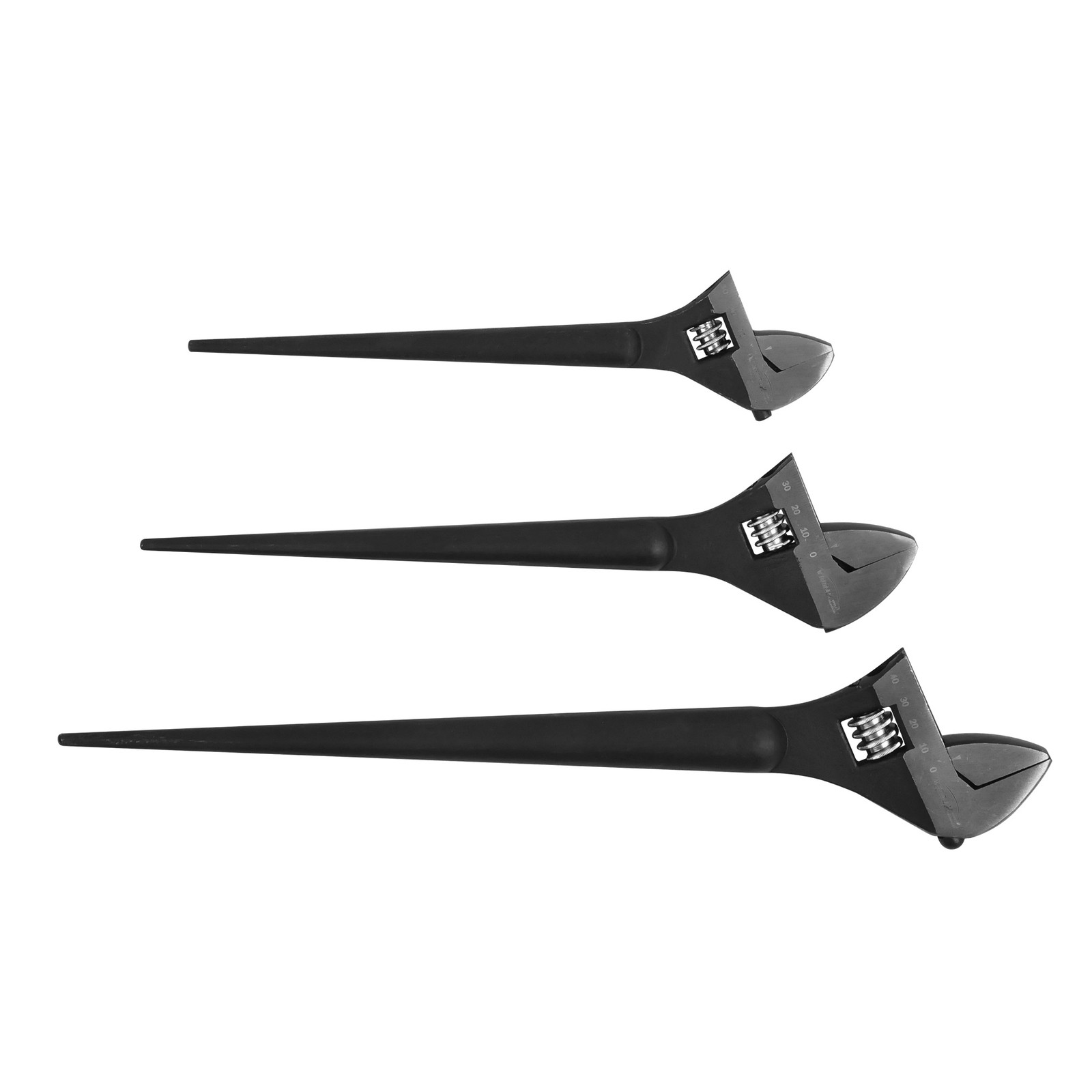 10″ 12″ 16″Adjustable Construction Spud Wrench Set SAE &Metric Scale Marked 3pcs