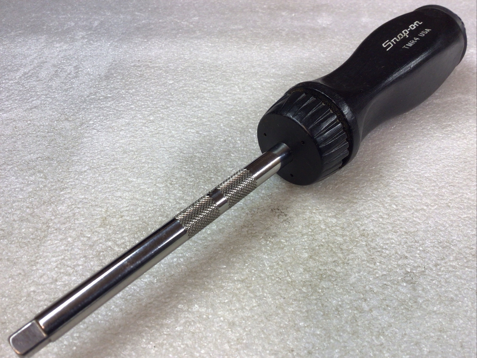 Snap On TMR4 – 1/4″ Square Drive, Ratcheting, 9” Black Hard Handled Driver-USA