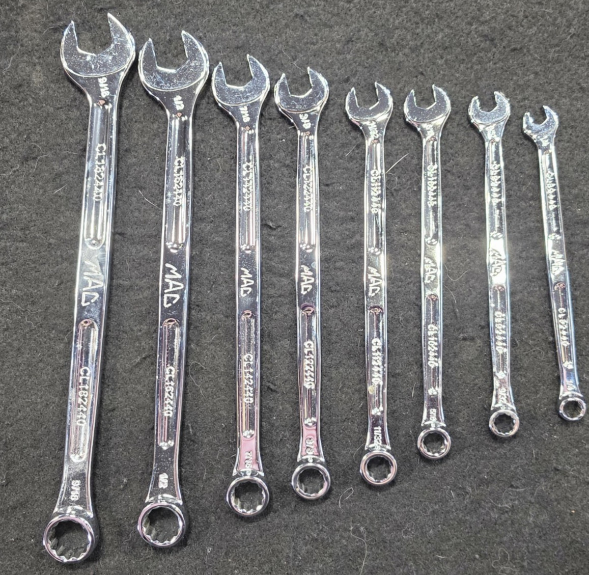 MAC SCL14PT,14PC,SAE,12PT,OPEN END COMBO WRENCH SET, PRECISION TORQUE, FREE SHIP