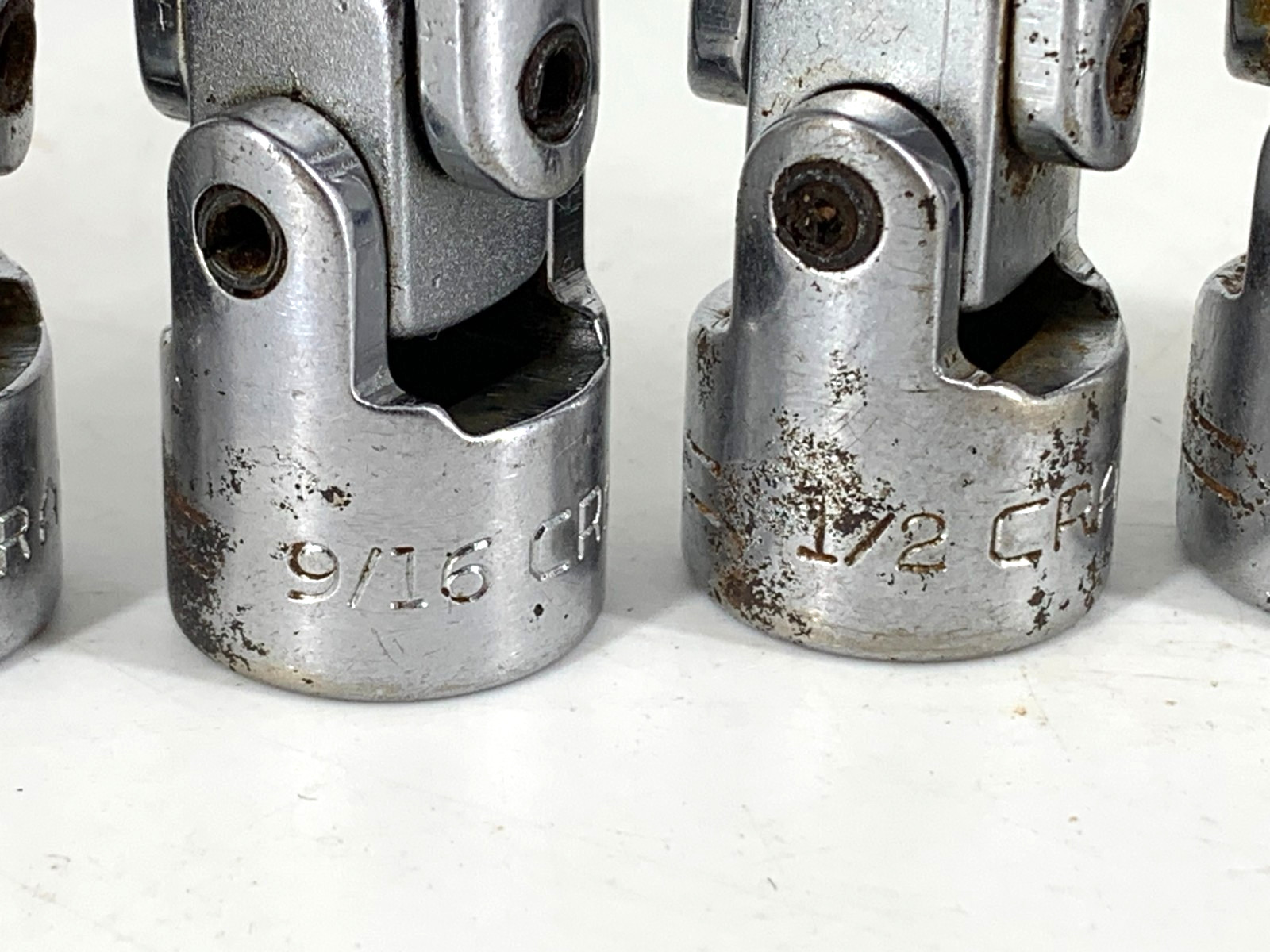 Craftsman (6) Universal Joint Sockets 3/8 Dr V 3/8, 7/16, 1/2, 9/16, 11/16, 3/4