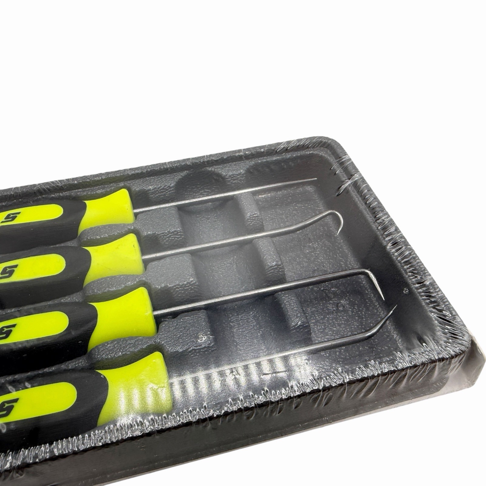 Snap On Tools Mini Pocket Pick Awl Set 4 piece High Vis 6 inch Straight Bent 90