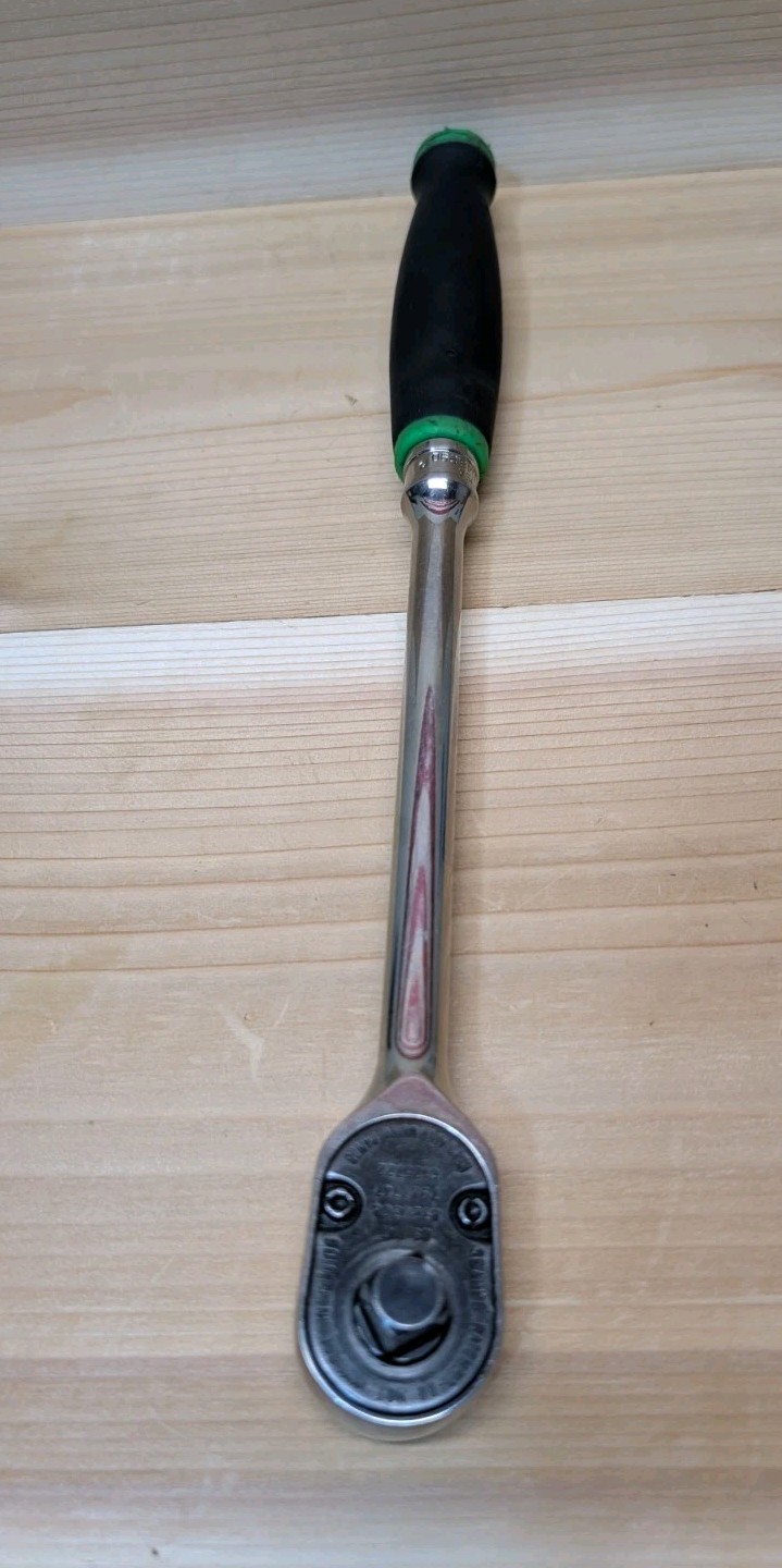 Snap-On Tools FHL80 3/8″ Dr Soft Grip Long Handle Ratchet Green