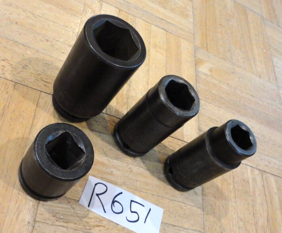 MAC TOOLS 4 PIECE 3/4 DRIVE SAE. DEEP IMPACT & SHORT BUD WHEEL SOCKETS