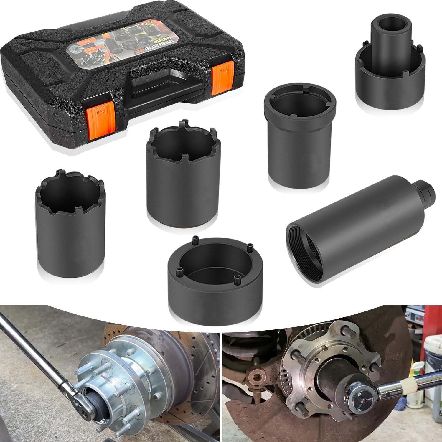41660D Spindle Nut Socket Tool Set For Ford Dana 44 50 80, F-series, GM, Toyota