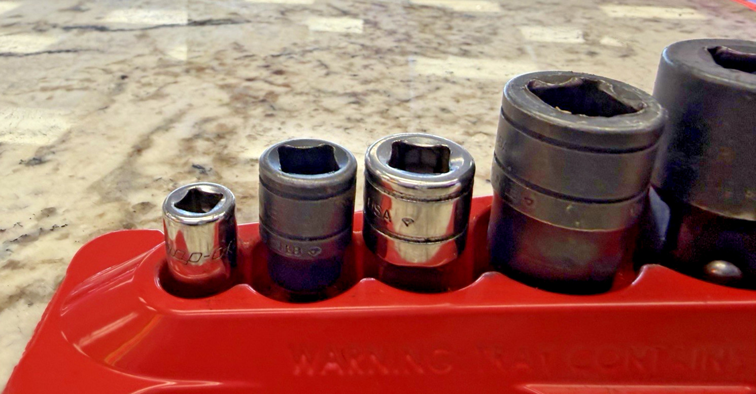 6 Pc Snap On Tools Adapters 1/4,3/8,1/2,3/4” Dr Set TA3,GFATIE, A2A,GLAFIF,GLA12