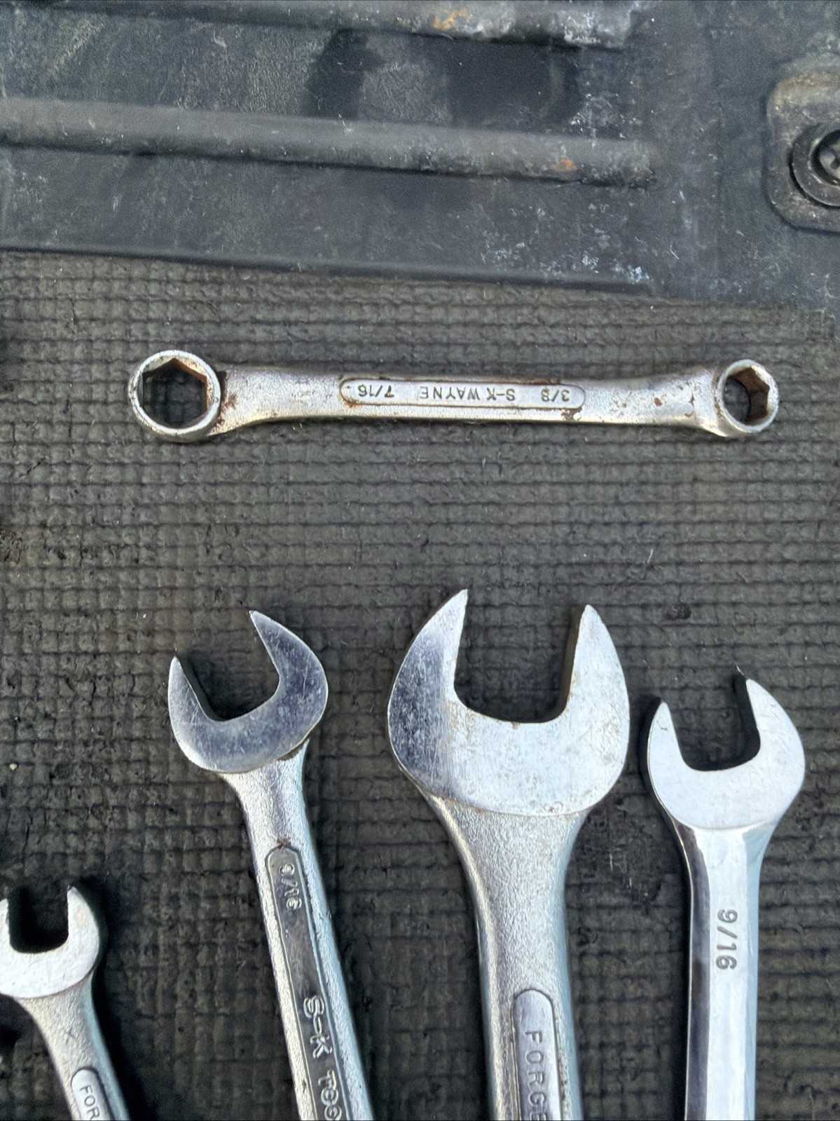 SK Tools USA S-K Large Wrench Lot 17pcs 1 Broken Rest of C-26 C-30 SAE Metric Tr