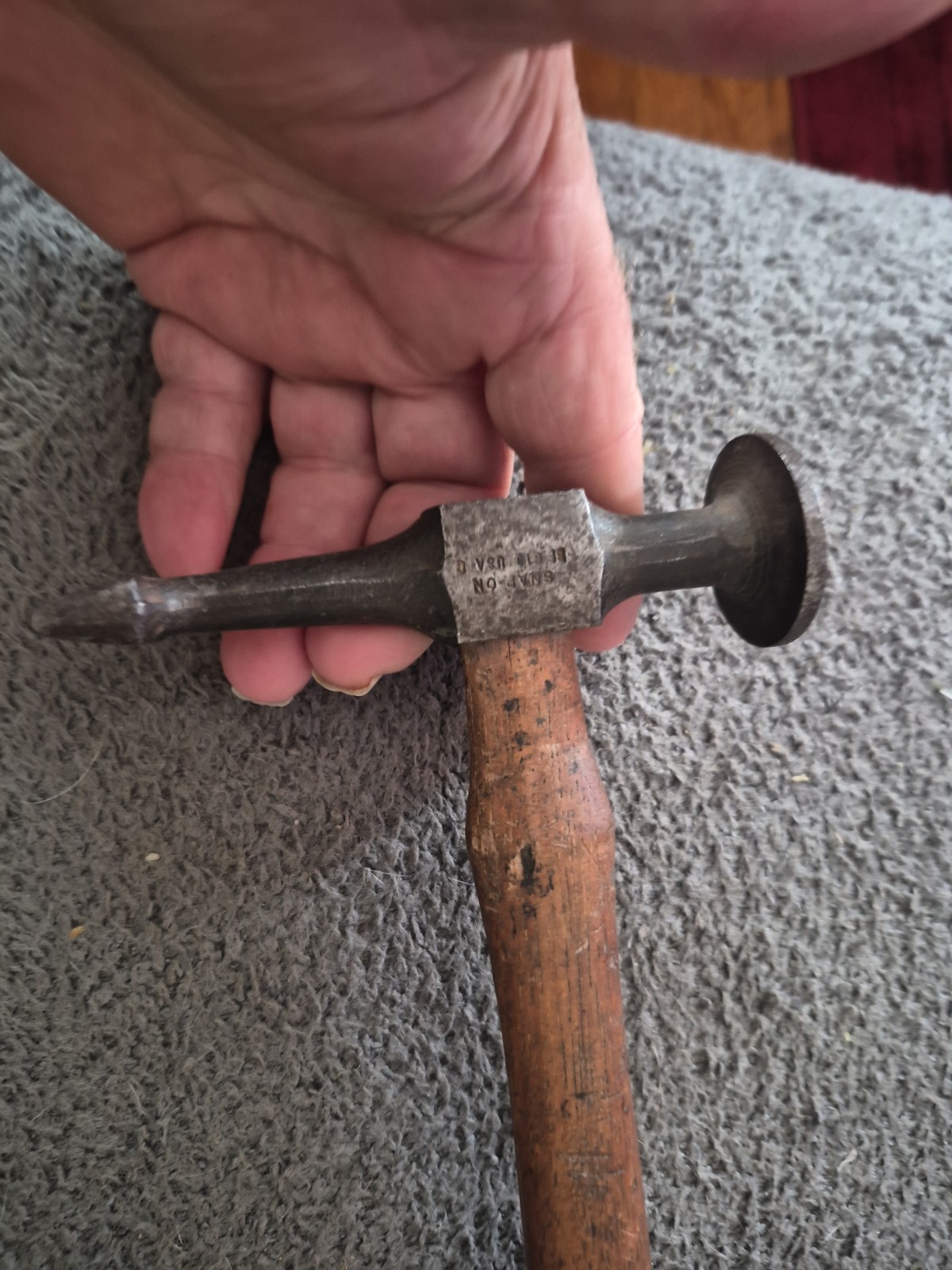 🇺🇸 Snap On Tools Sheet Metal Forming Cross Wide Nose Peen Auto Body Hammer(A)