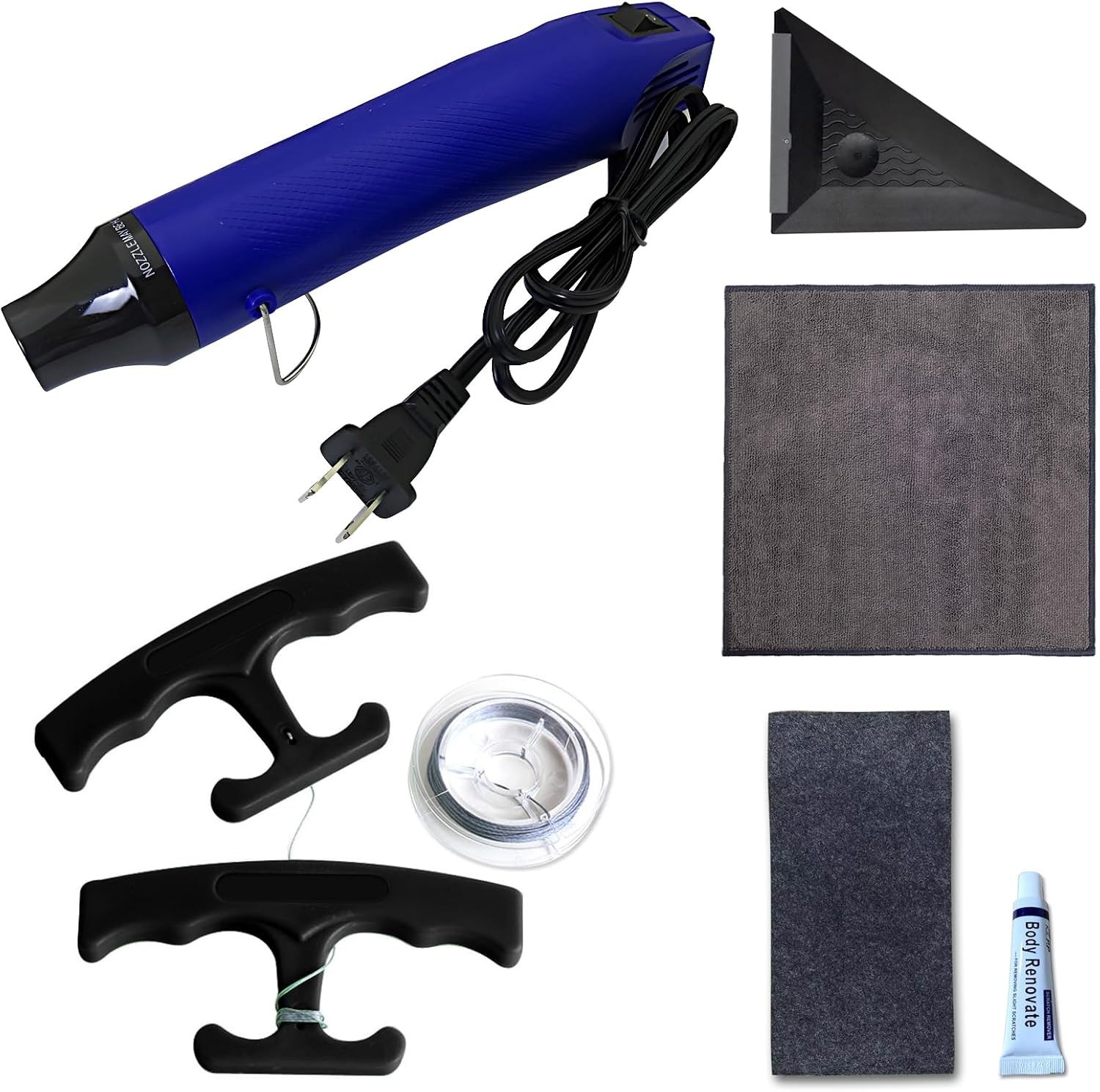 Versatile Car Emblem Removal Tool Set – Hot Air Gun, Squeegee & 5m Cord for Ease