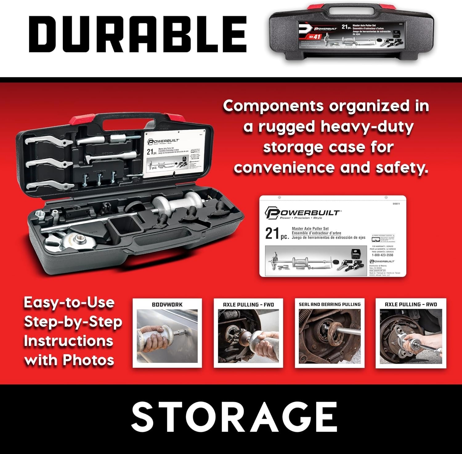 Portable Case & Clear Instructions Included