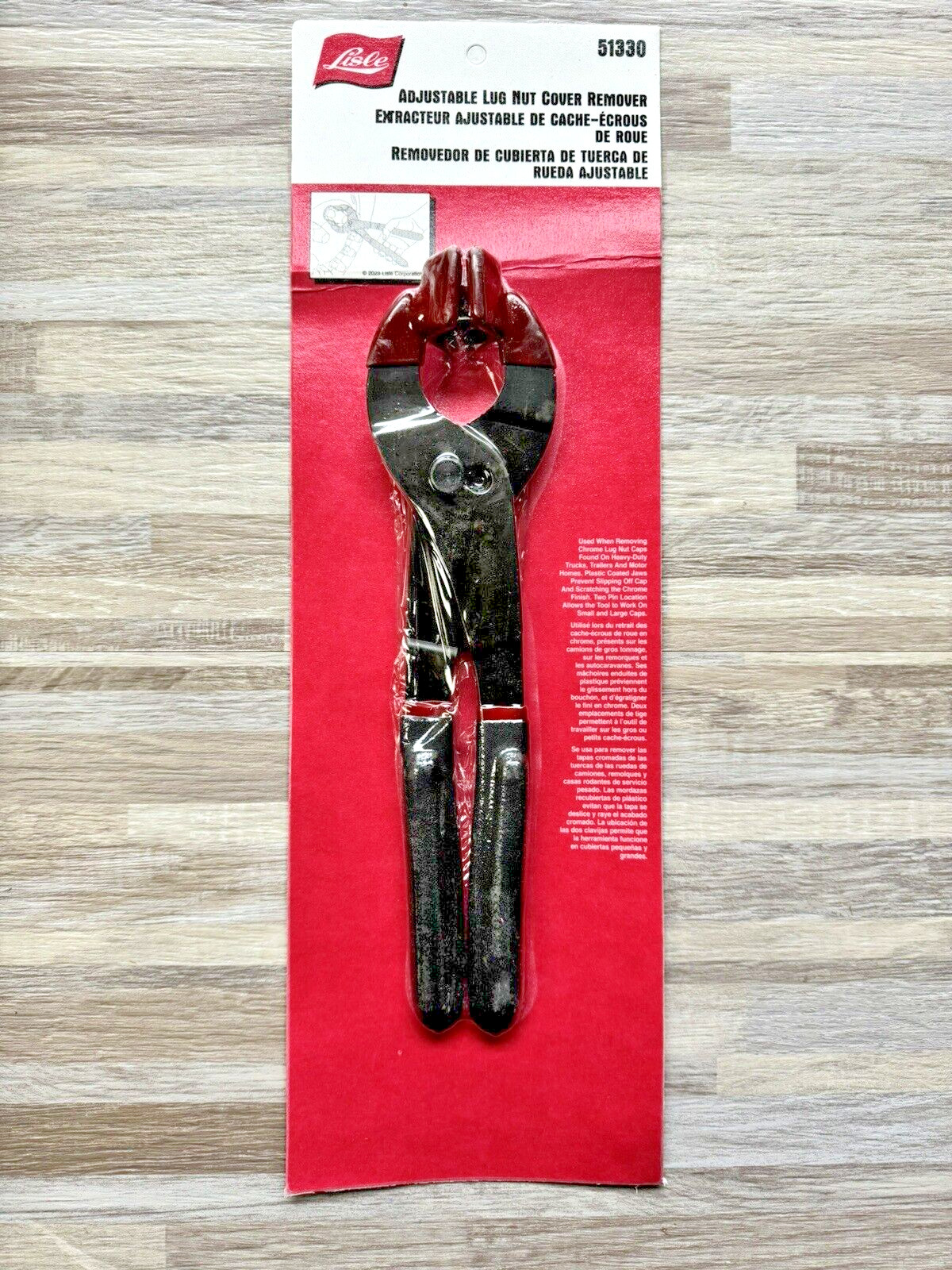 New Lisle Tools Adjustable Truck Lug Nut Cover Remover Pliers #51330 USA Made
