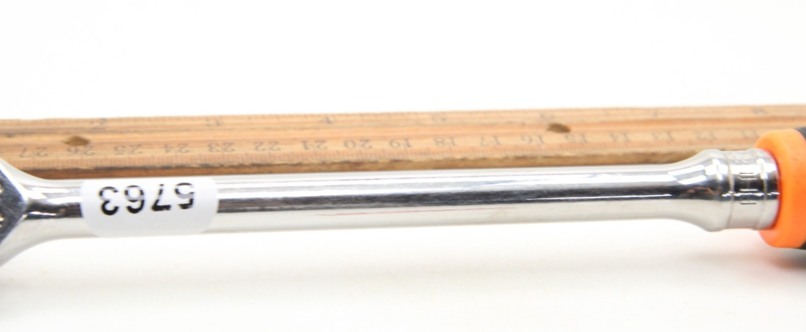 Snap-on FHL80 3/8″ Long-Handle Ratchet 80 Tooth Soft Grip Orange 12.5″ USA