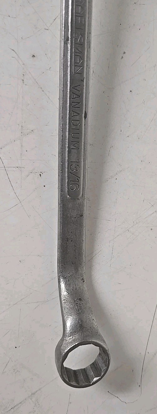 Vintage Craftsman Tools Vanadium 7/8” x 13/16” Offset 12pt Double Box End USA