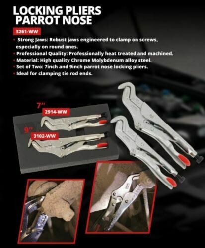 Welzh Werkzeug Parrot Nose Locking Pliers Set 7 and 9 Inch 3261-WW