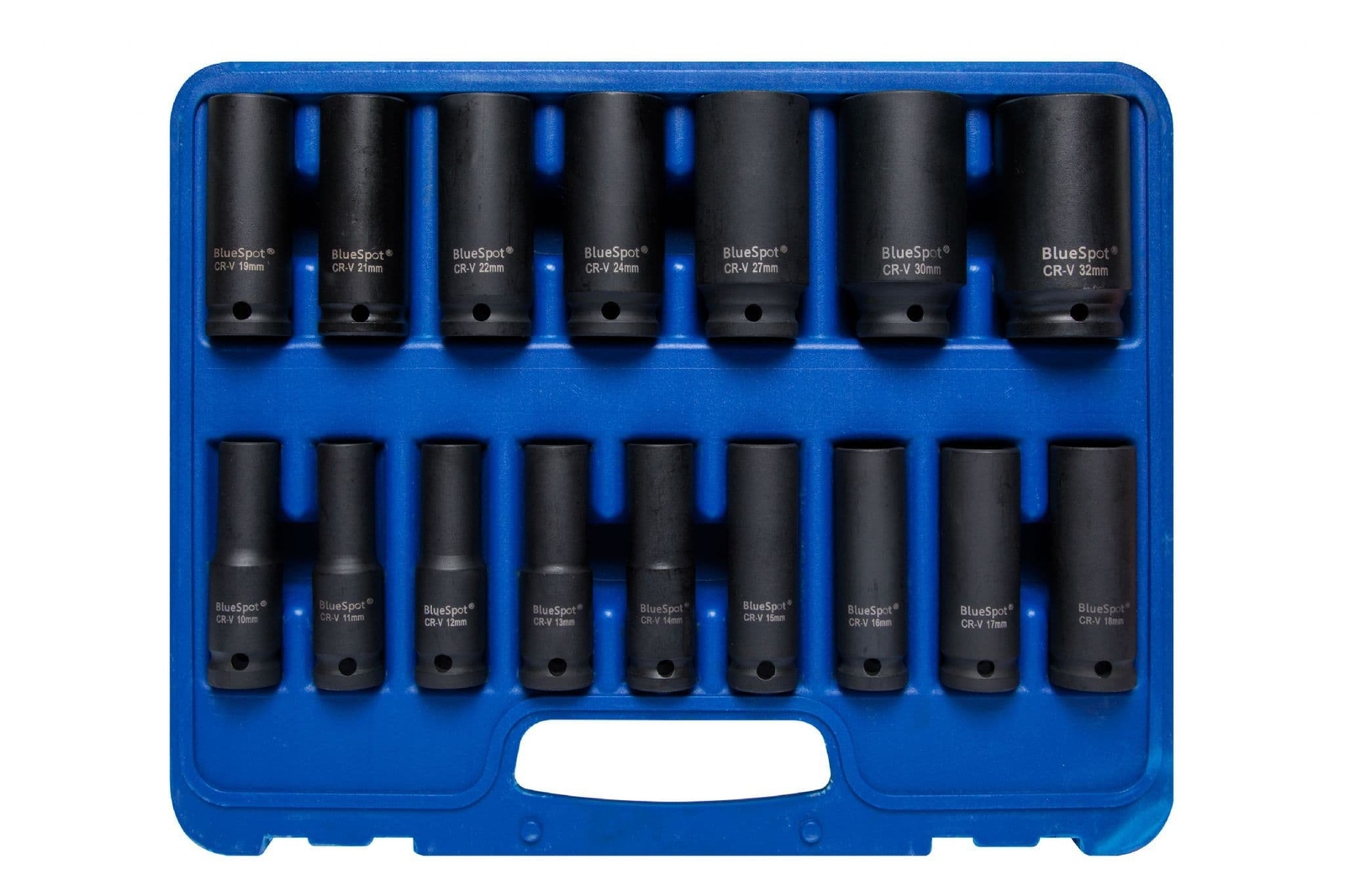 Blue Spot 01550 Tools Metric Deep Impact Sockets 10-32mm 16 Piece 1/2D