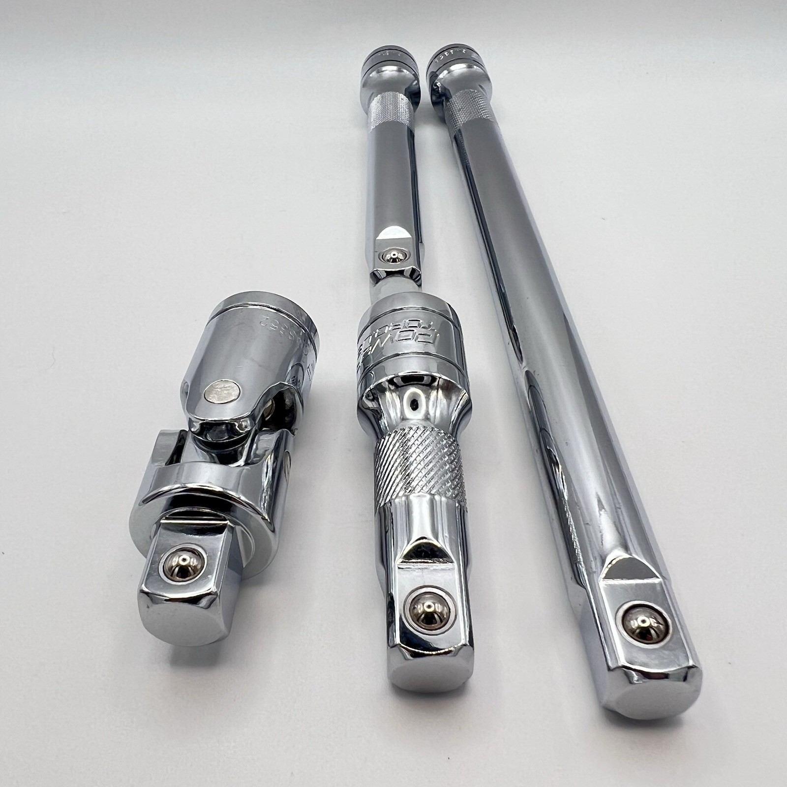 Power Torque 4pc 1/2 Inch Drive Socket Extension Bar Set 3”, 6”, & 10” w/ Swivel