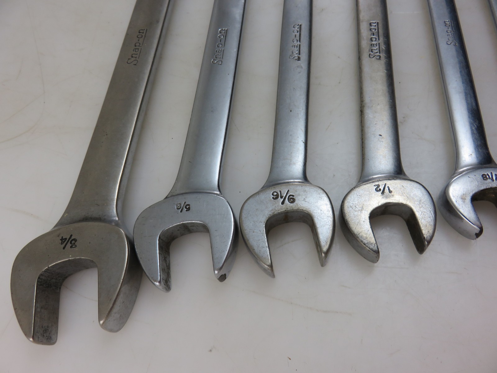 Snap-On RXS Series SAE Flare Nut Open End Wrench 6pc Set 3/8″-3/4″ **NO 11/16**