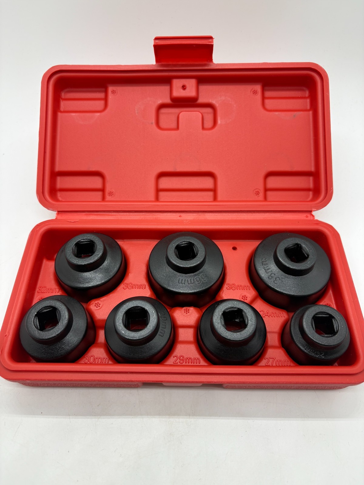 7-Pc Oil Filter Cap Wrench Socket Set 24mm 29mm 27mm 30mm 32mm 38mm Tool