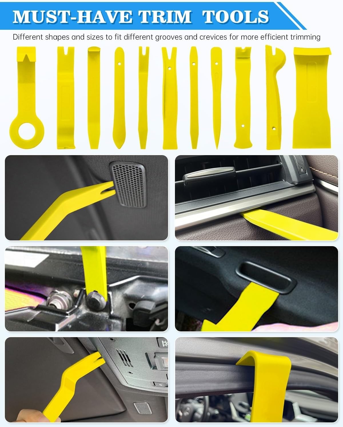 Comprehensive 19PCS Auto Trim Tool Set with Portable Storage Bag – Lightweight