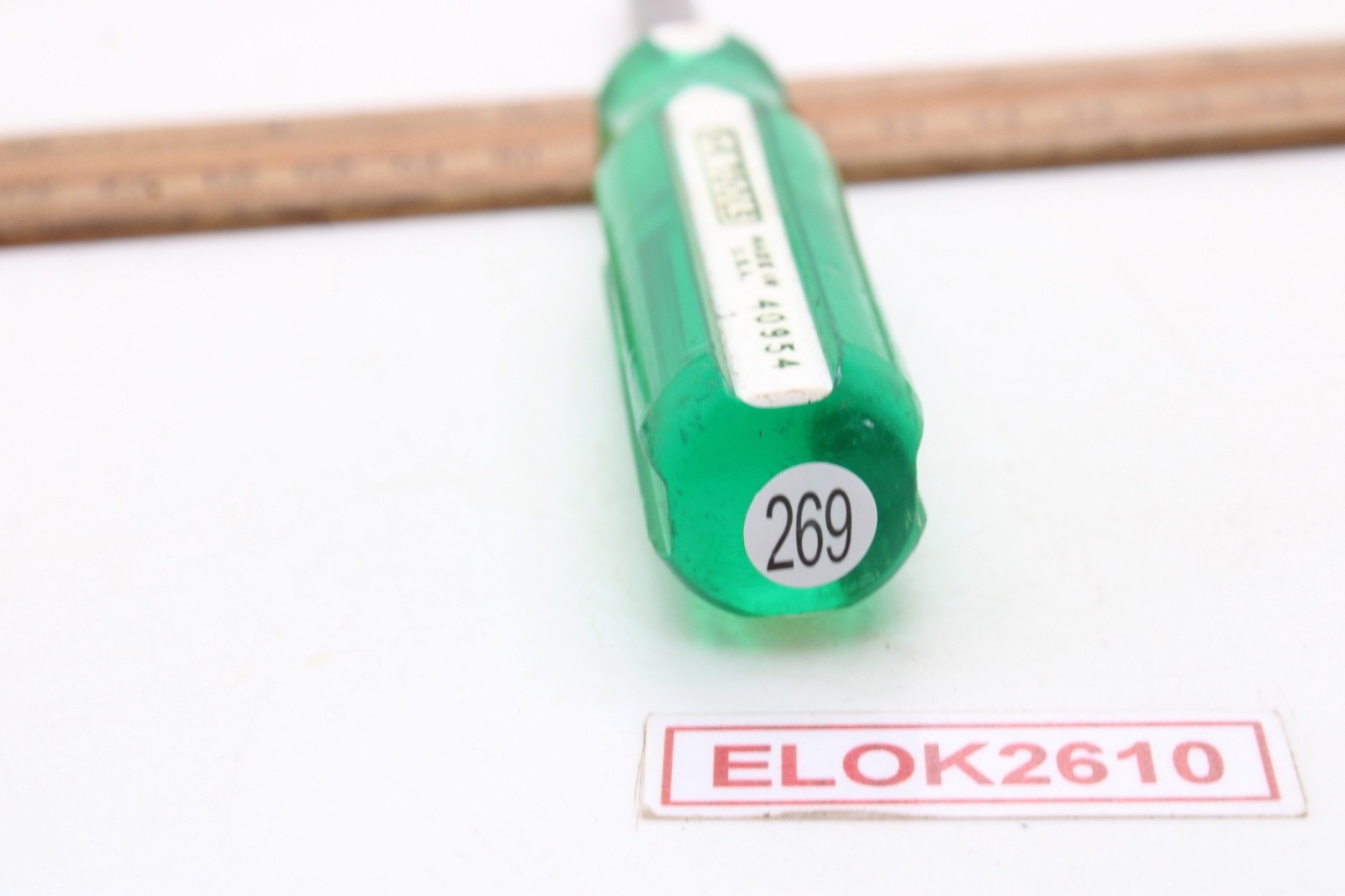 S-K Tools 40954 1/4″ Drive Socket Driver Handle Green/White Hard Handle USA