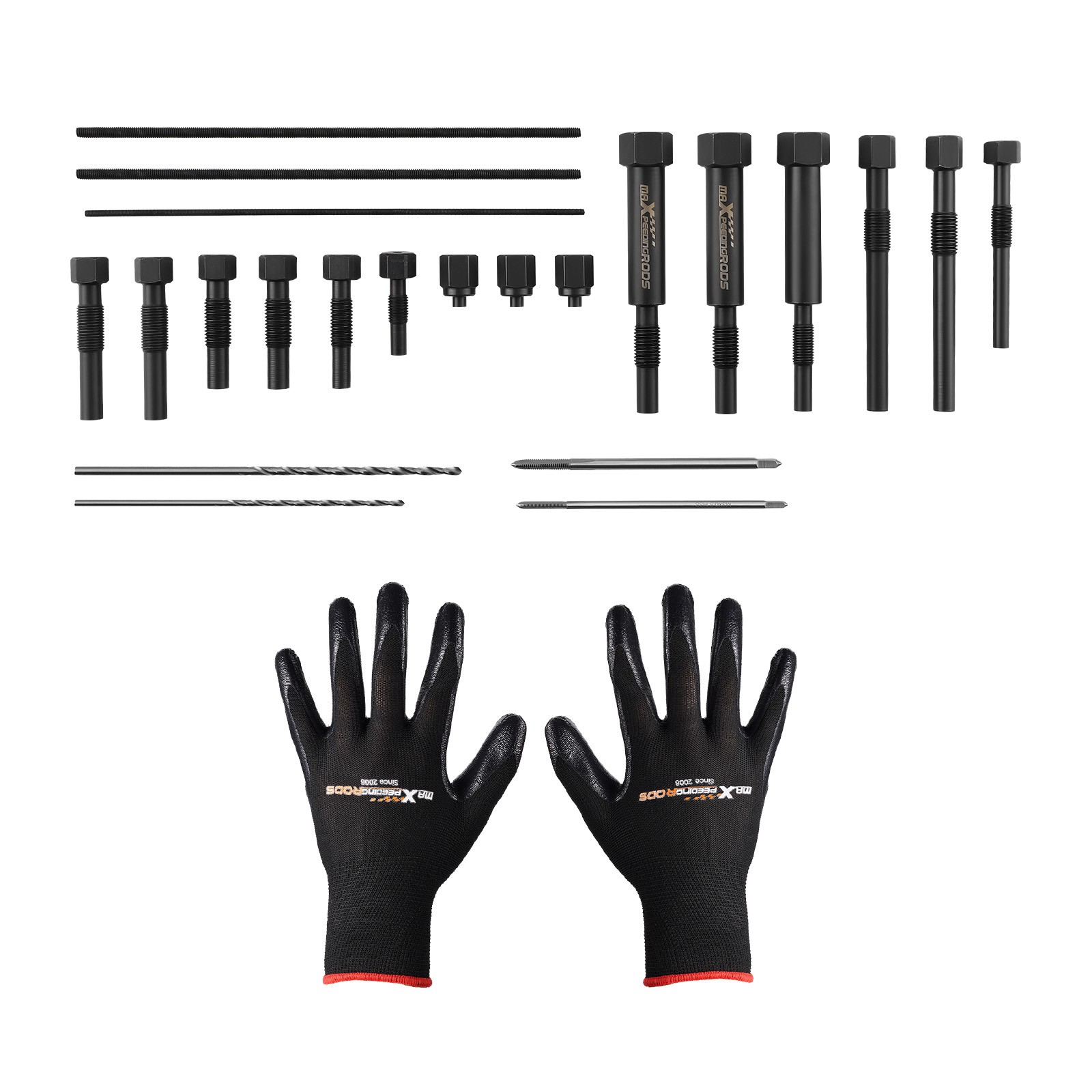 22PCS Glow Plug Electrodes Removal For Damaged Broken Glow Plugs M8&M10 Tool kit