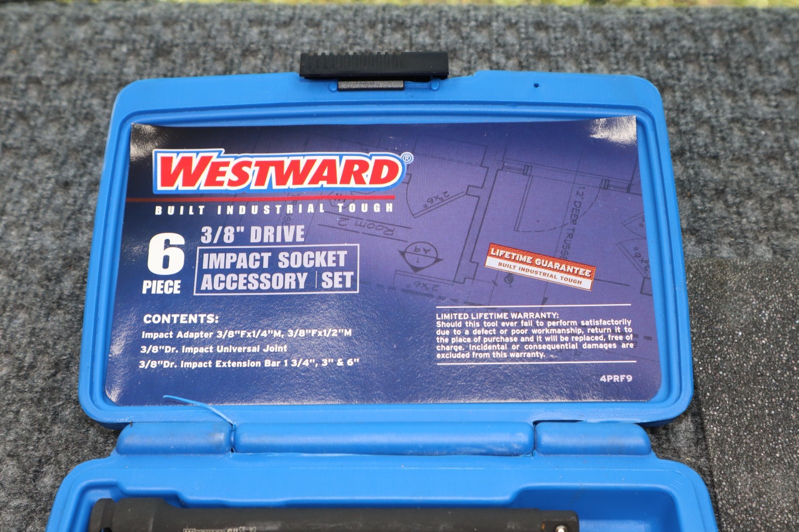 Westward 6 Piece 3/8″ Drive Impact Socket Accessory Set 4PRF9 Adapters Extension