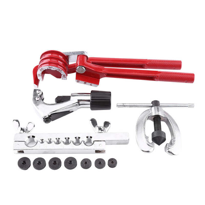 13Pcs Brake Air Line Double Flare Flaring Tool Kit Set + 3 in 1 Tube Pipe Bender