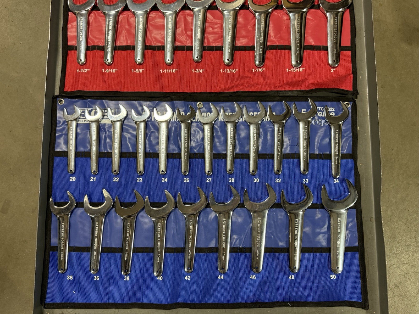 Special: Metric & SAE 21 pc Jumbo Hydraulic Line Service Open End Wrench Sets