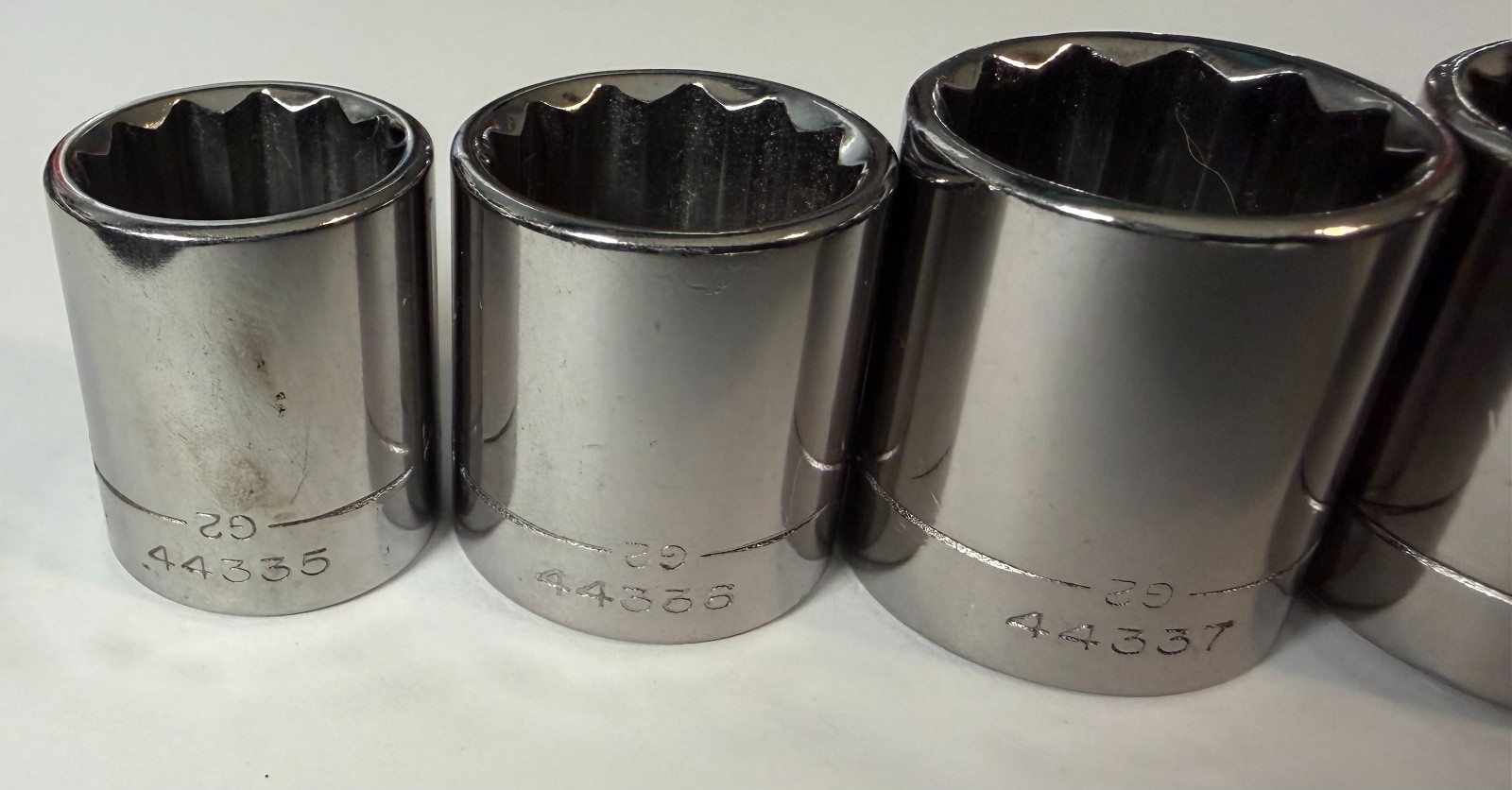 Craftsman 5 Piece Sockets 3/8″ Drive 12Pt -G2- 44335, 44336, 44337, 44338, 44339