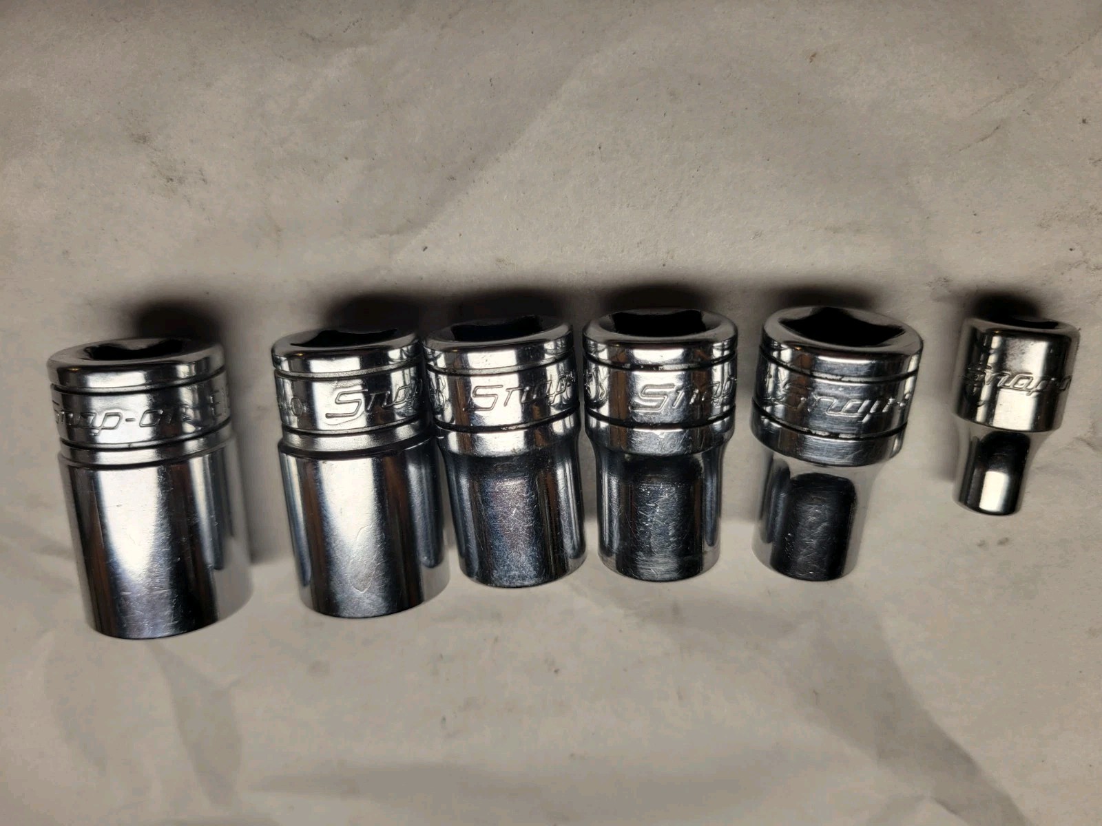 Snap On 6 Piece 3/8” Inverted Torx Sockets E5,E10,E12,E14,E16,E18 FLE EXC COND