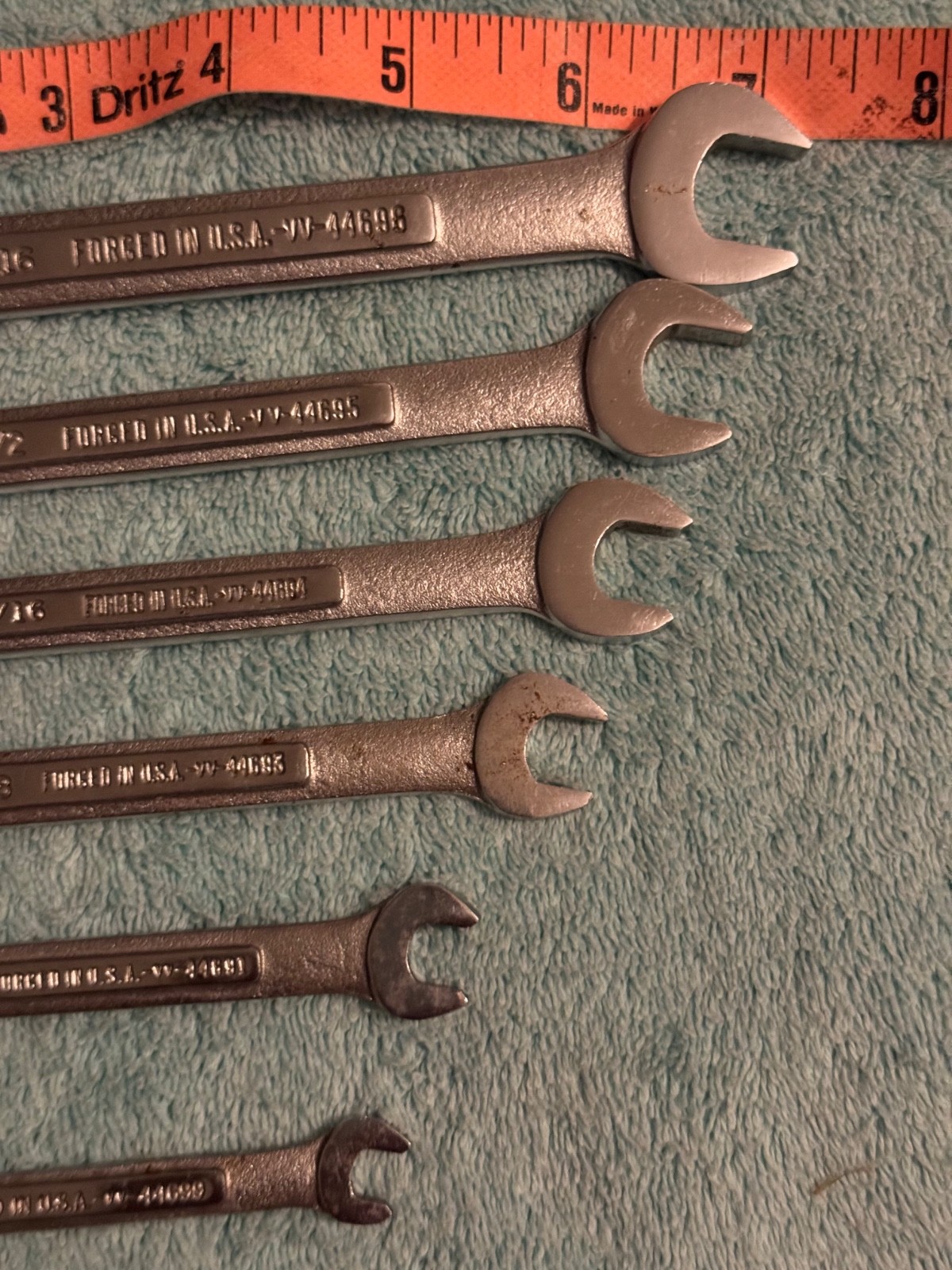 Vintage Craftsman VV Series 6pc SAE Combination Wrench Set 1/4-9/16 12pt USA