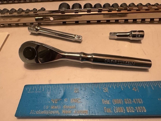 NEW CRAFTSMAN 48 PC / RATCHET + SOCKET SET 1/4″ DRIVE / METRIC & SAE SET + RAILS