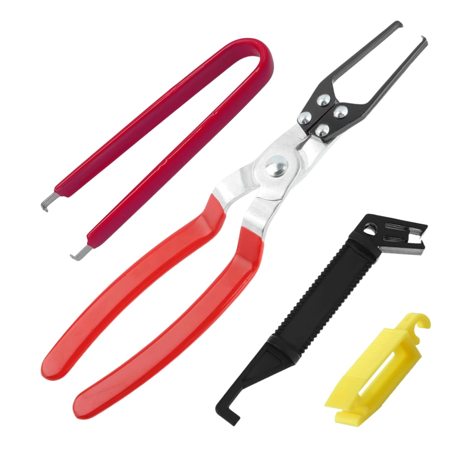 KUBOJSDLZ 4-Pack Relay Fuse Puller Pliers – Professional Automotive Tool Red