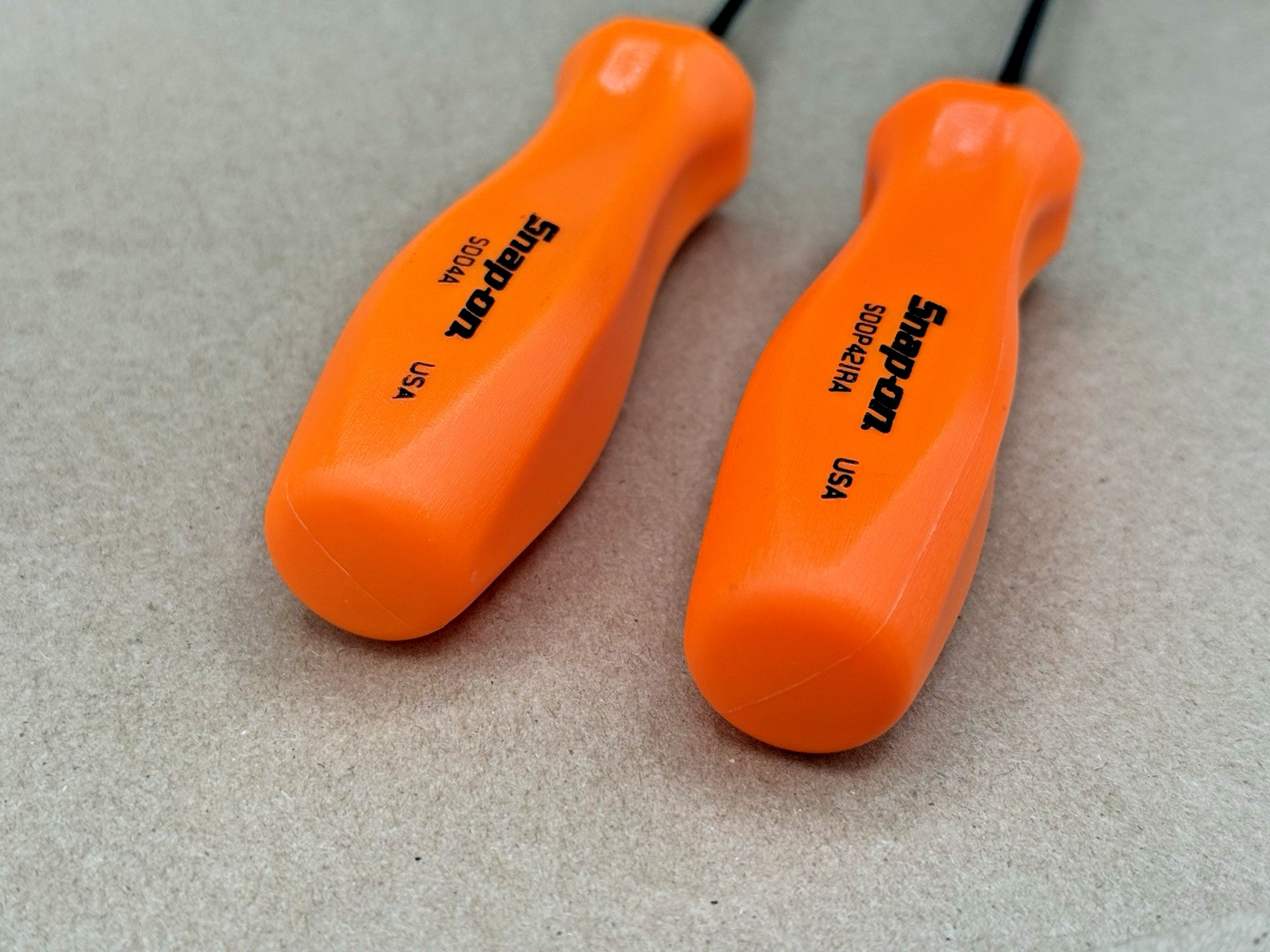 Snap-on Tools USA Orange Hard Handle Flat Phillips Screwdriver Set – New