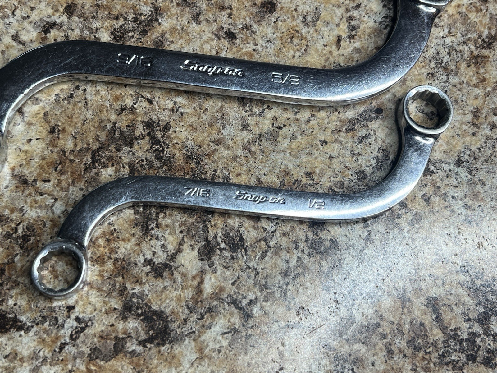 Snap On Tools SBX605 4 Pc 12 Point SAE S-Shaped Obstruction Box Wrench Set