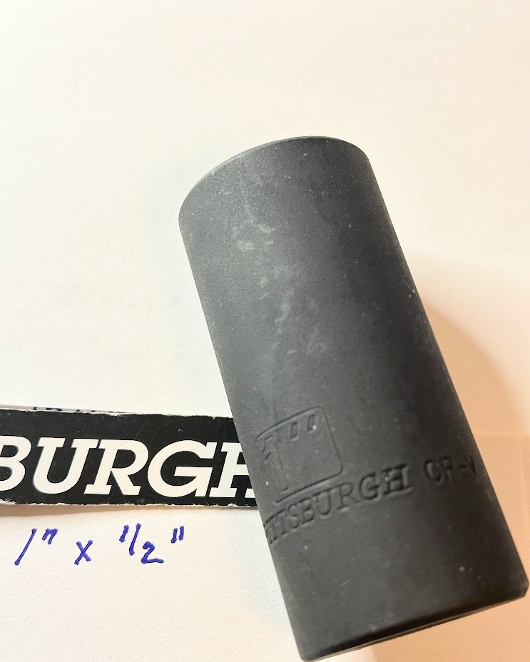 Pittsburgh 1″ x 1/2″ Deep Impact Socket – 6 Pt – Free USA Shipping