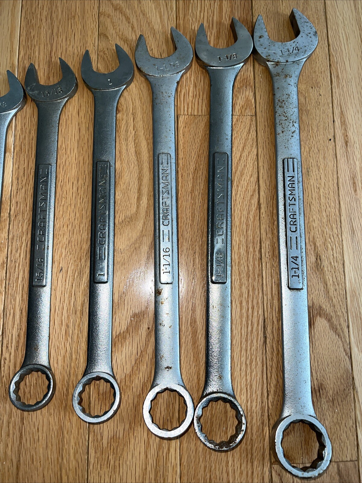 VTG Craftsman SAE Combo Wrench 14 Pc. Set 12 pt 7/16-1 1/4 USA V and VV NICE