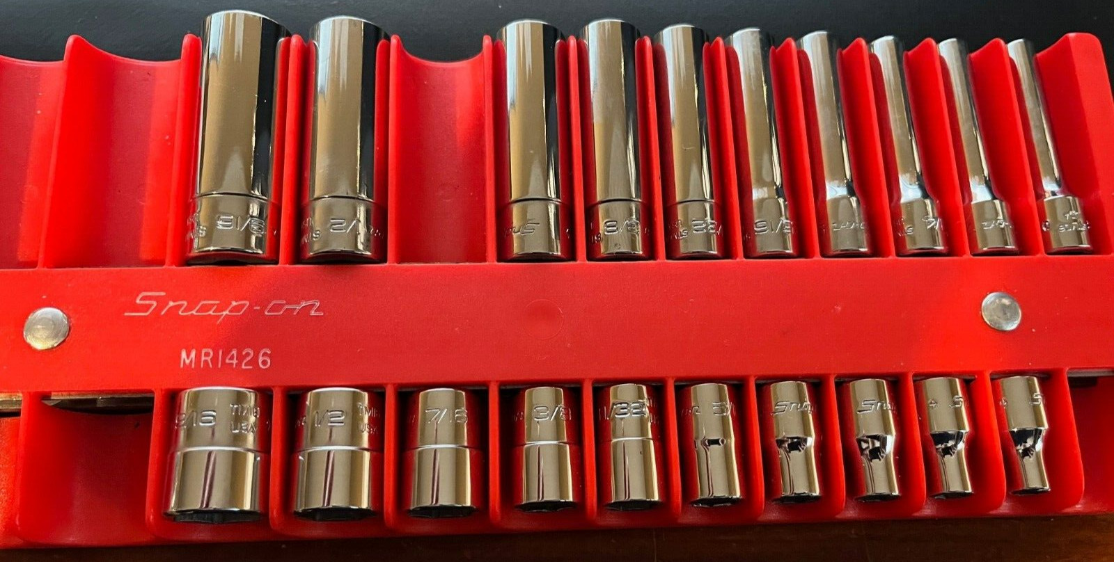 Snap-on 110STMDY & 110TMDY 1/4″ 12 Point Deep 6 Pt Shallow SAE Sockets and Mag