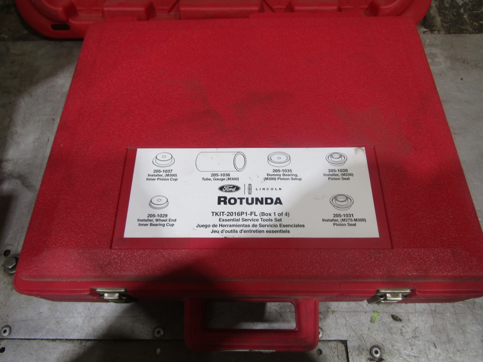 TKIT-2016P1-FL Ford Rotunda Dana axle tool set box 1 0f 4 complete #208