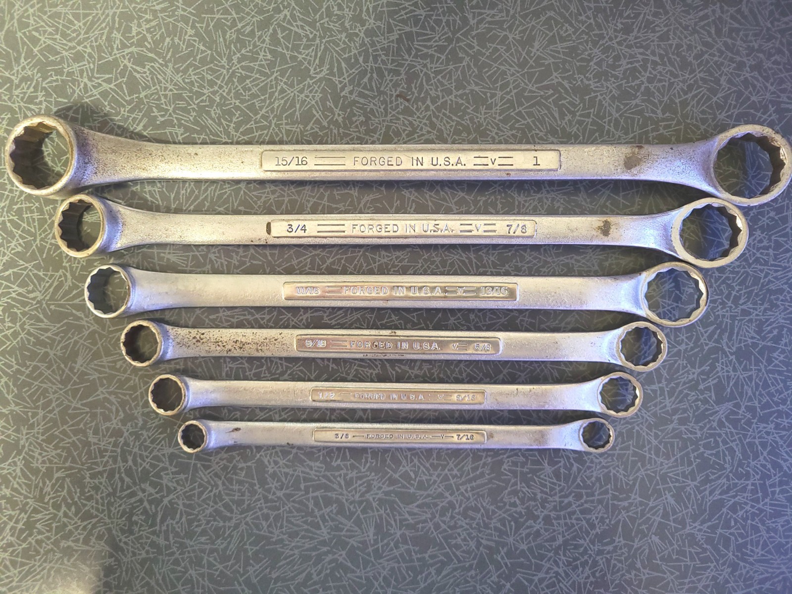 Craftsman USA =V= 6pc Double Box End Offset Wrench Set 3/8″ – 1″