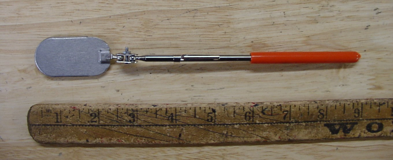 Craftsman Stainless Inspection Mirror Pocket Tool USA 2″ Oval, 8-5/8″ Length,EXC