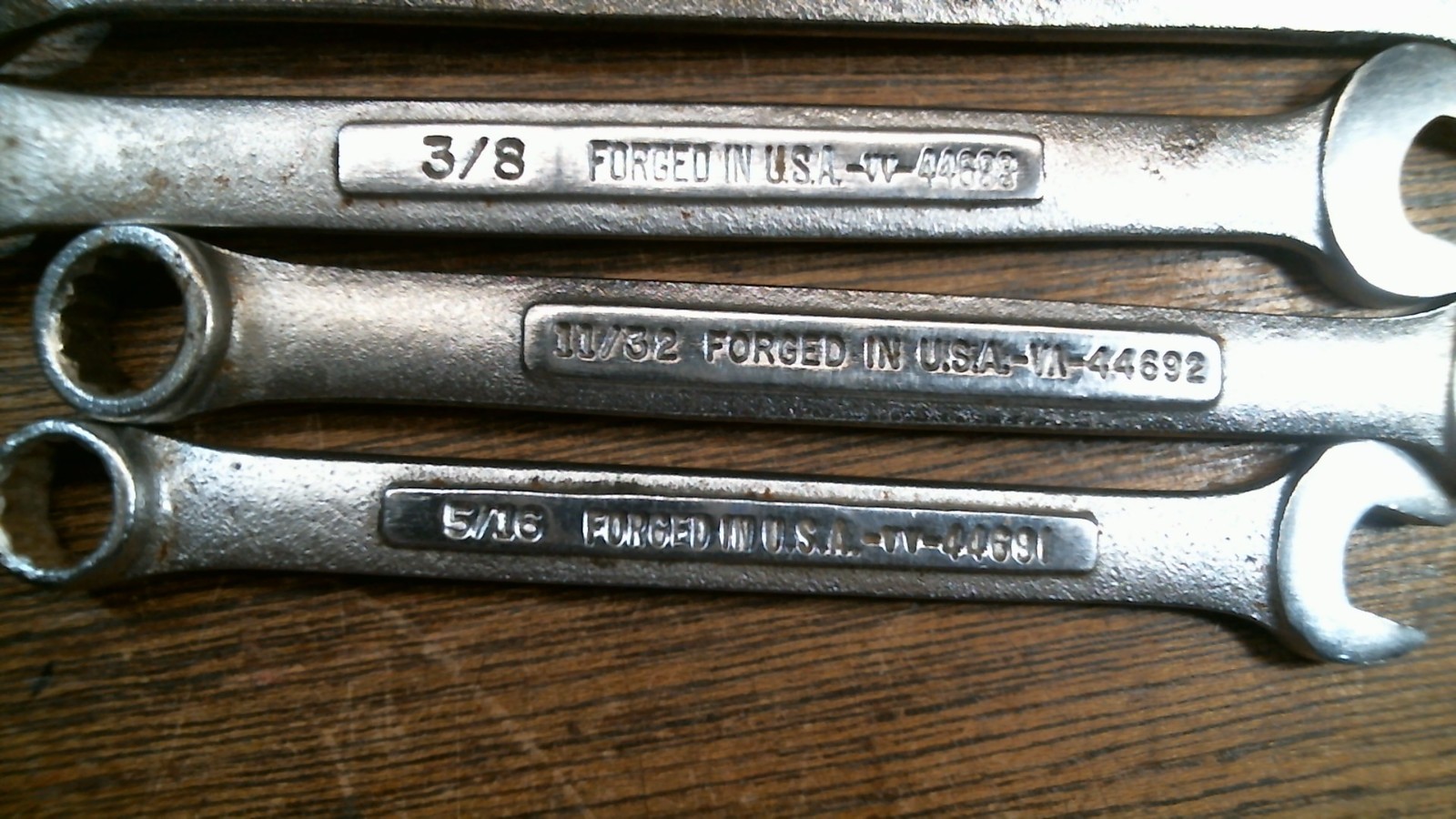 LOT C9 Craftsman USA 8 pc 5/16 TO 13/16 Combination Wrench Set 12 pt CLEAN