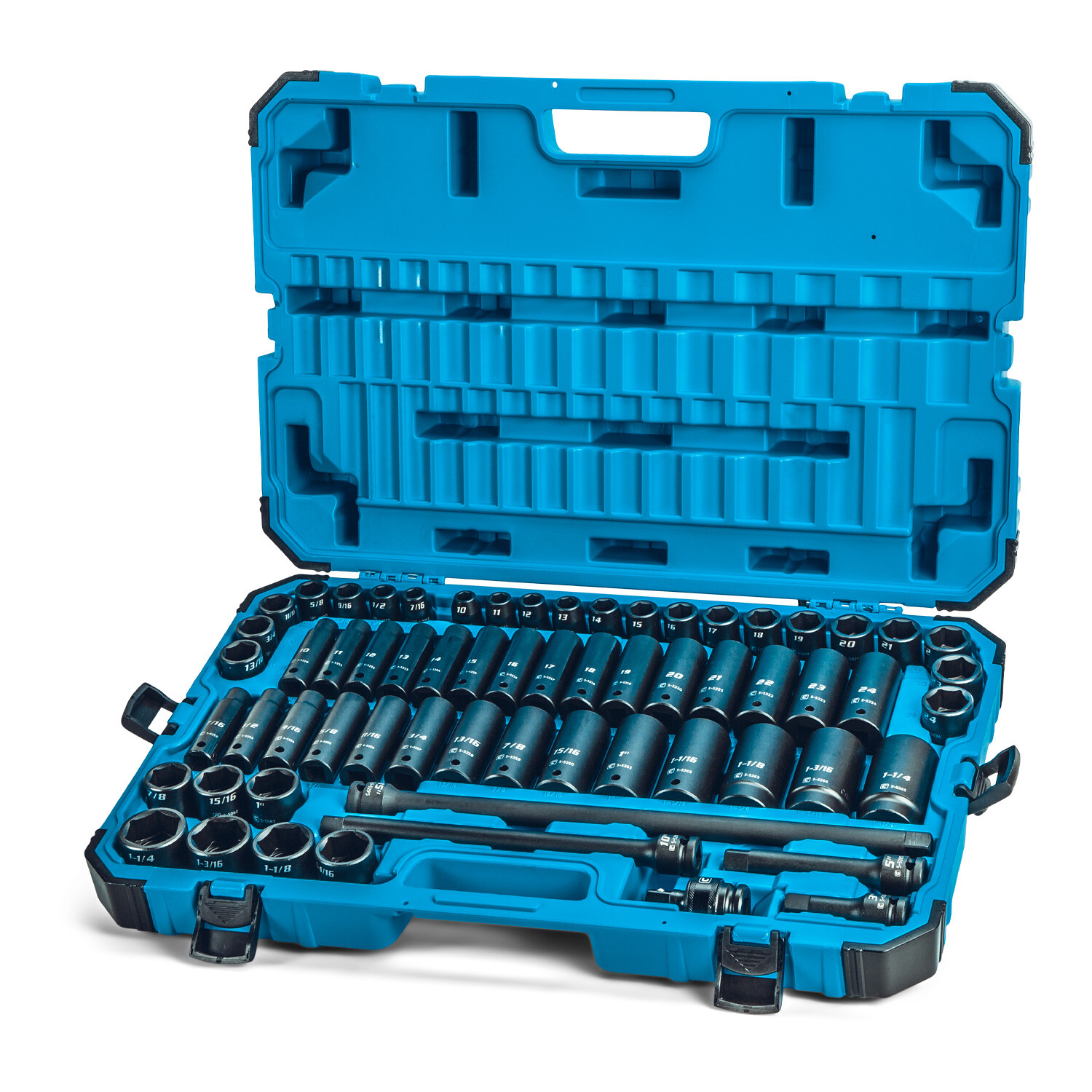 Capri Tools 1/2 in. Drive Master Impact Socket Set, Metric and SAE, 63-Piece