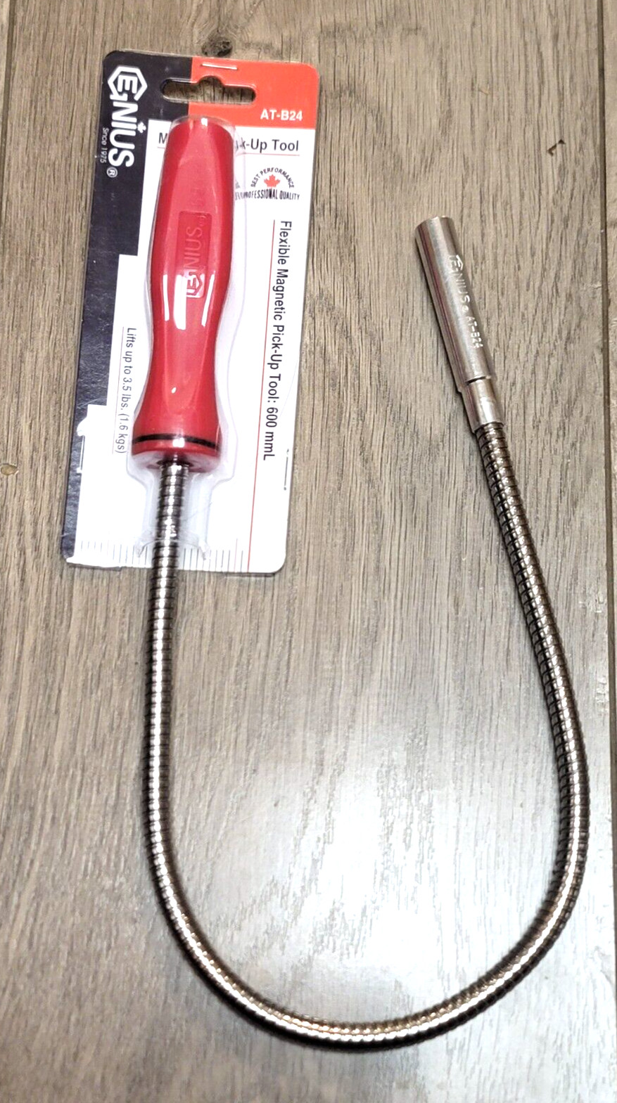 Genius Tools 24″ Professional Flex Shaft Magnetic Pick-Up Tool w/Handle #AT-B24