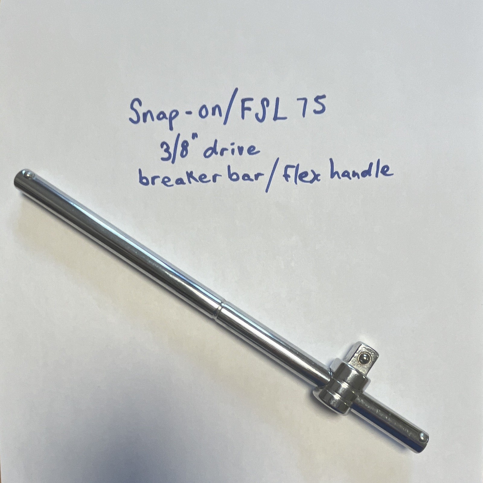 Snap-On Tool Lot FSL75 Breaker Bar + 6 Swivel Sockets & Adapter USA Made Vintage
