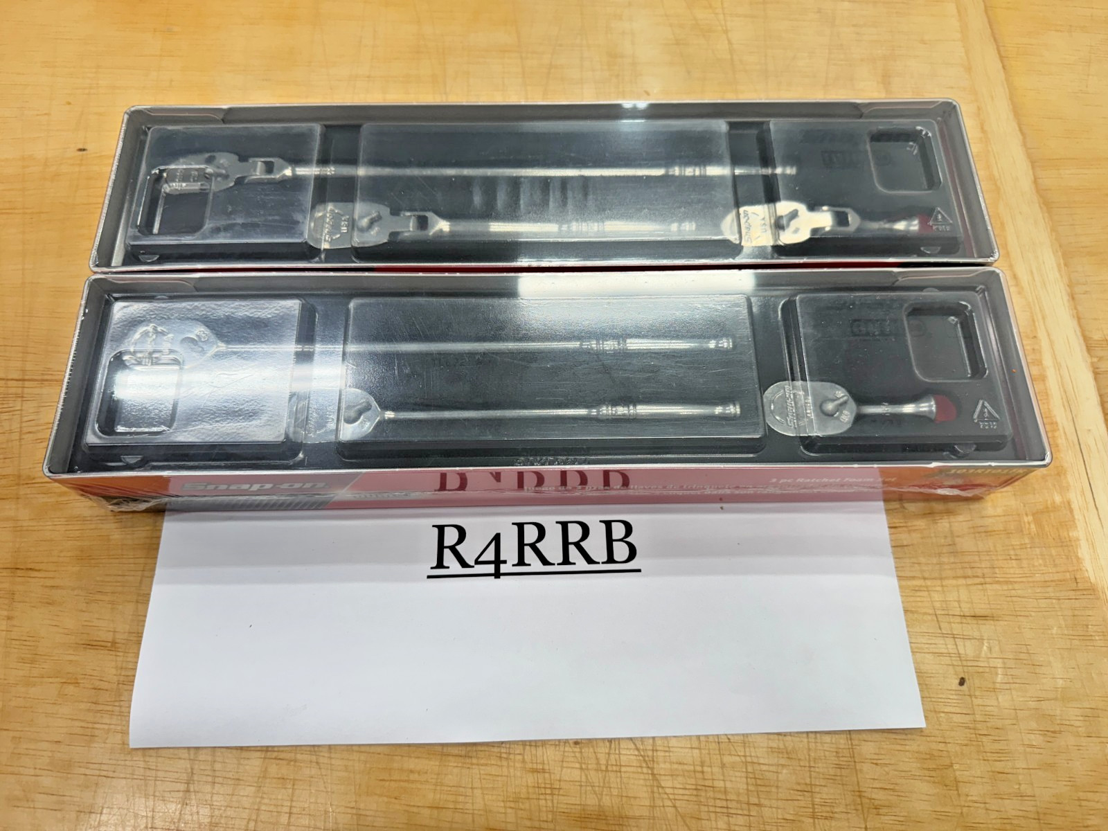 Snap-on Tools USA NEW 6pc 1/4″ Drive Chrome Fixed Flex Head Ratchet RED FOAM Set