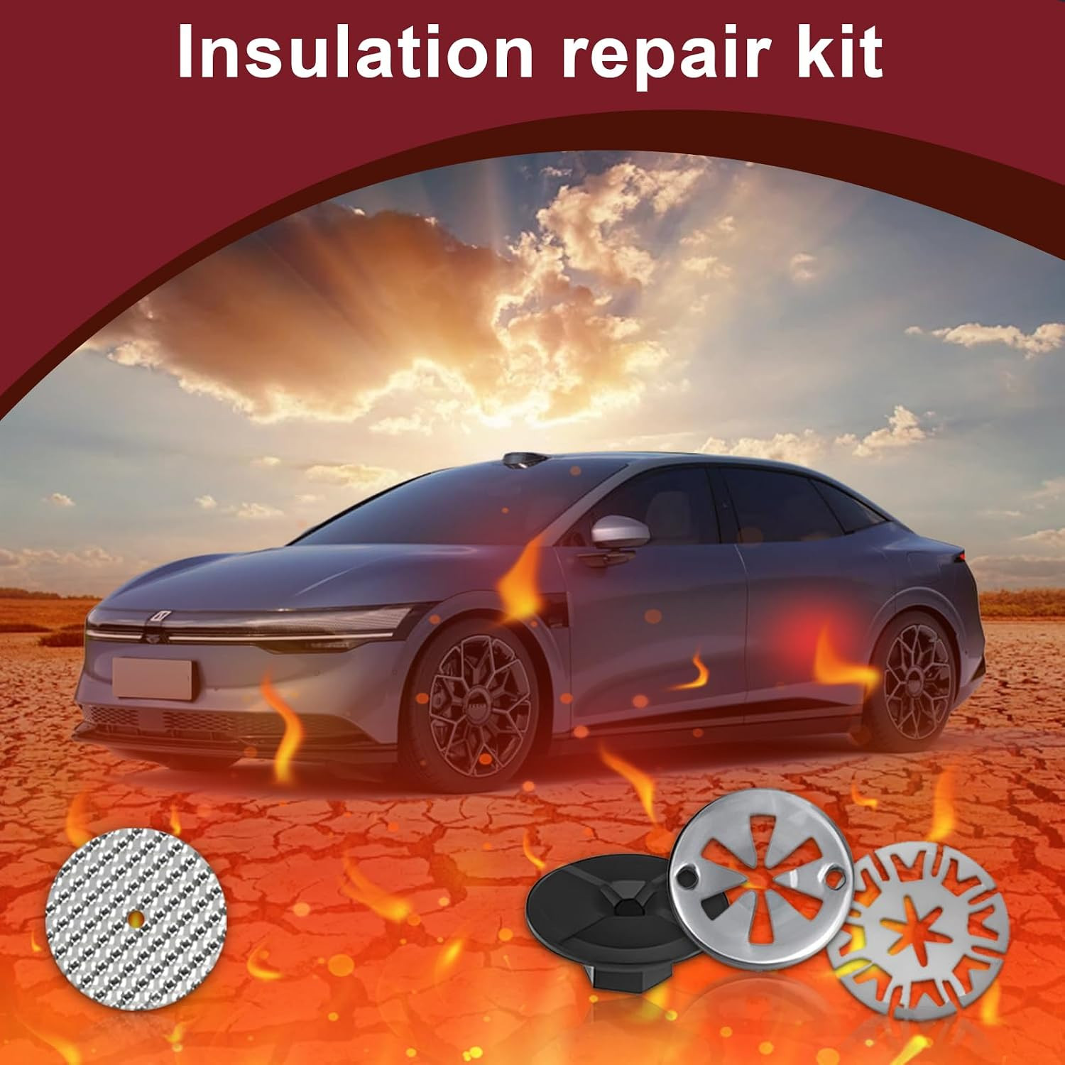20 Pieces Heat Shield Repair Kit, Manganese Steel Car Exhaust Shield Repair Kit