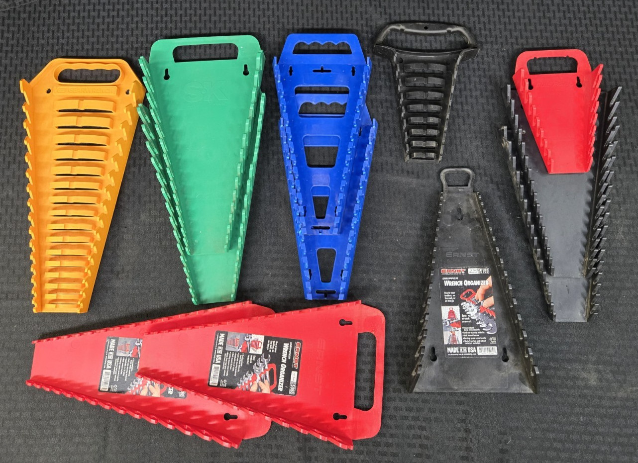 12 Piece Wrench Organizer, Wrench Holder Set, Ernst, Blue Point, S-K, ETC…