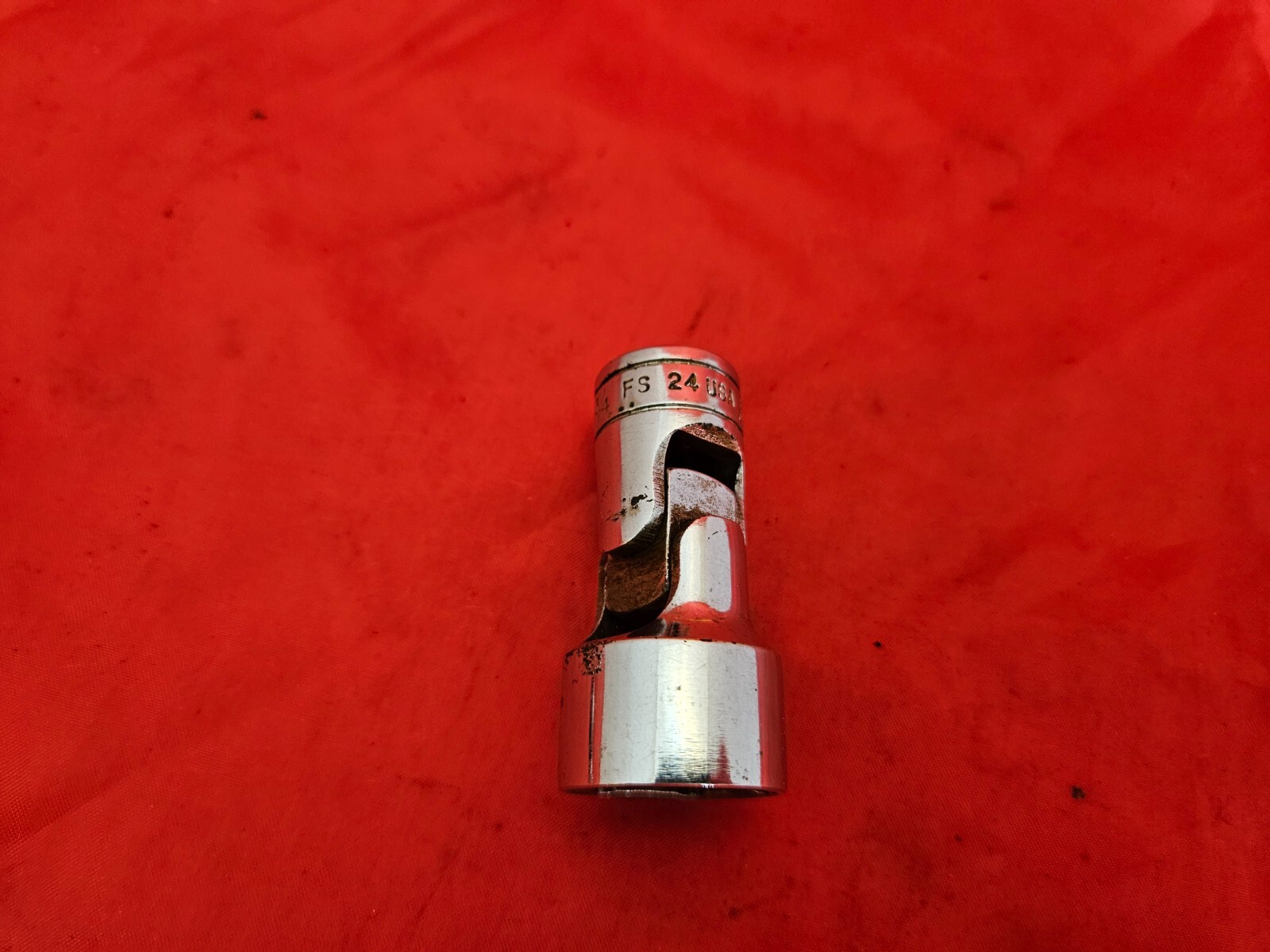 Snap-on FS24 3/8″ Drive 3/4″ 6 Point Shallow Universal Swivel Socket USA E3