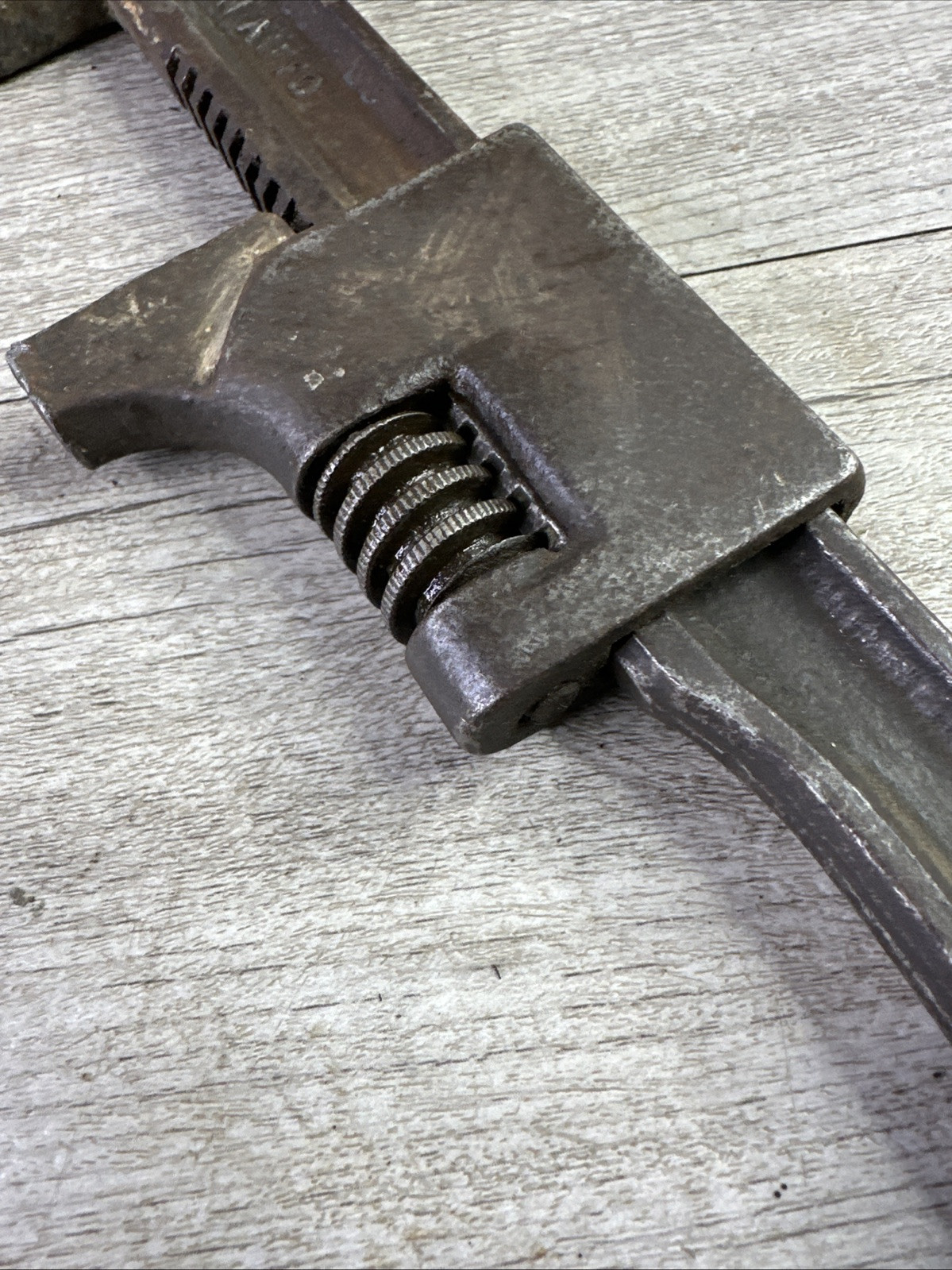 Vintage 11 In Tool Auto Adjustable Monkey Wrench Made in USA