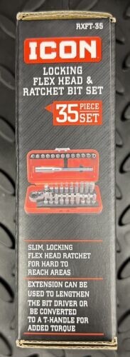 BRAND NEW Locking Flex Head Ratchet and Bit Set 35 Piece torx bits USA SELLER